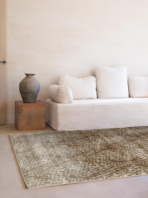 DDecor Gold Polyester Area Rug(6 cm,  X 8 cm, Rectangle)