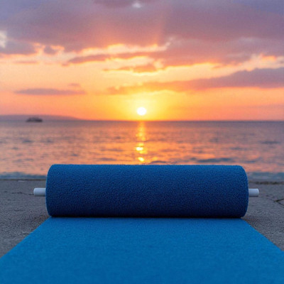 VSTUCART Blue Acrylic Carpet(61 cm,  X 152 cm, Rectangle)