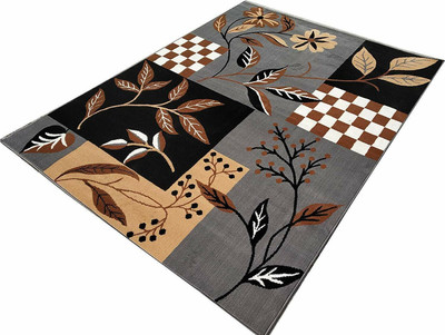 HASSANCARPETS 5 cm  X 7 cm Acrylic Carpet(Rectangle, Multicolor)