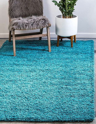 HR CARPET Dark Blue Polyester Carpet(2 ft.,  X 5 ft., Rectangle)