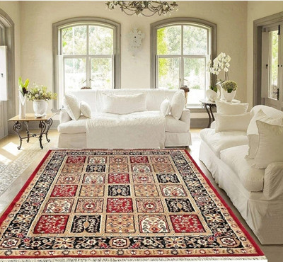 HassanCarpet 5 cm  X 7 cm Acrylic Carpet(Rectangle, Multicolor)