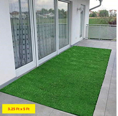COMFY HOME Green Polypropylene Carpet(3 ft,  X 5 ft, Rectangle)