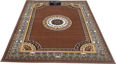 AyanCarpets Brown Silk Carpet(6 ft,  X 8 ft, Rectangle)
