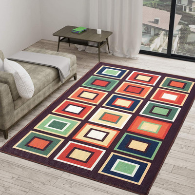 STATUS Multicolor Nylon Carpet(91 cm,  X 152 cm, Rectangle)