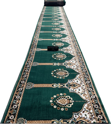 Shag Weaving Carpet 120 cm  X 300 cm Acrylic Carpet(Rectangle, Green)