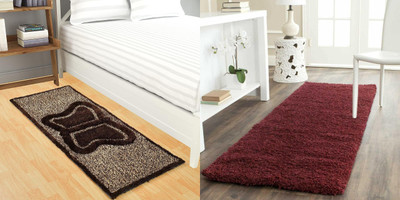 MY HOME 60.96 cm  X 152.2 cm Polyester Carpet(Rectangle, Multicolor)