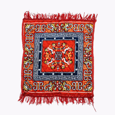 V.R.ENTERPRISES Red Velvet Carpet(60.5 cm,  X 60.5 cm, Square)