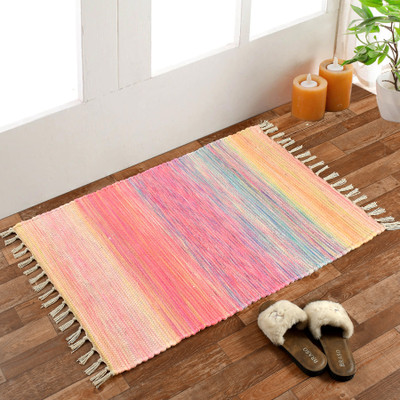 HOMADORN Multicolor Polyester Dhurrie(2 ft,  X 3 ft, Rectangle)
