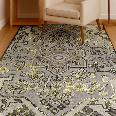 LUXE HOME INTERNATIONAL Multicolor Polyester Carpet(120 cm,  X 180 cm, Rectangle)