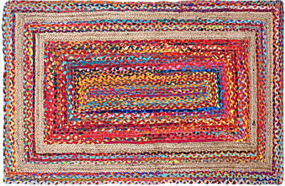 KUBER INDUSTRIES Multicolor Jute Carpet(3 ft,  X 5 ft, Rectangle)