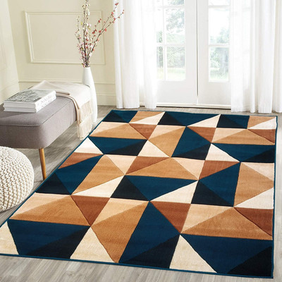 Flipkart SmartBuy Blue Silk Carpet(152 cm,  X 200 cm, Rectangle)