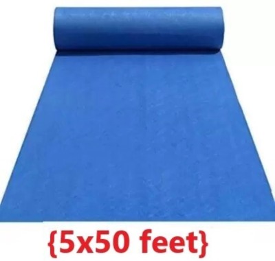 Samjeeda Handloom carpets Blue Synthetic Carpet(152 cm,  X 1523 cm, Rectangle)