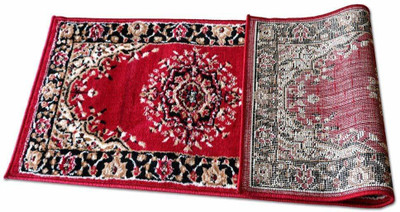 Shag Weaving Red Acrylic Carpet(1 ft,  X 5 ft, Rectangle)