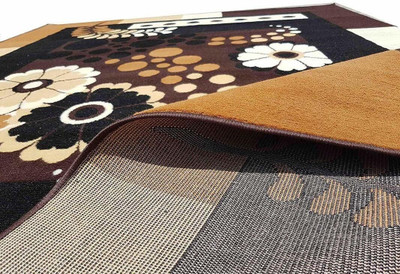 KAYNAT CARPET Brown Acrylic Carpet(5 Feet,  X 7 Feet, Rectangle)