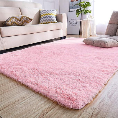 KAYNAT CARPET Pink Polyester Area Rug(60 cm,  X 180 cm, Rectangle)