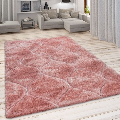 BhCarpet Pink Polyester Carpet(3 ft,  X 5 ft, Rectangle)