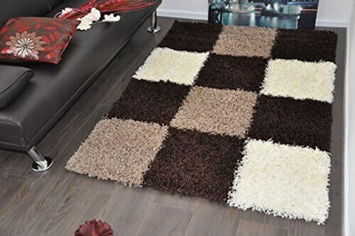 SPA Furnishing Brown Polyester Carpet(213 cm,  X 152 cm, Rectangle)