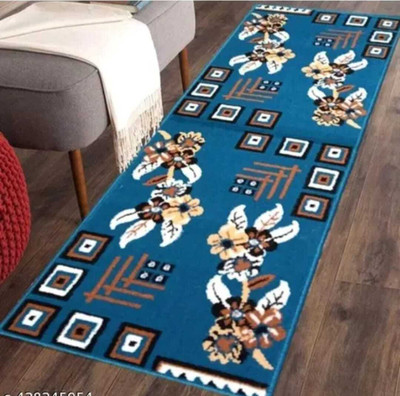 Samjeeda Handloom carpets Grey Polyester Runner(50 cm,  X 150 cm, Rectangle)