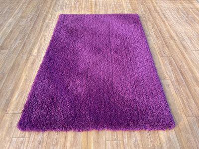 HR CARPET Purple Wool Carpet(4 ft.,  X 6 ft., Rectangle)