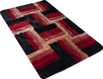 Woolpik Brown Polyester Carpet(5 cm,  X 7 cm, Rectangle)
