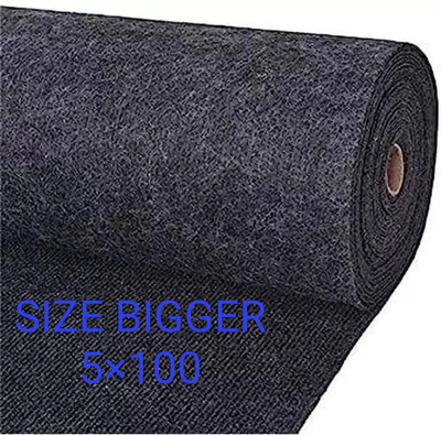 Samjeeda Handloom carpets Black Synthetic Carpet(152 cm,  X 3046 cm, Rectangle)