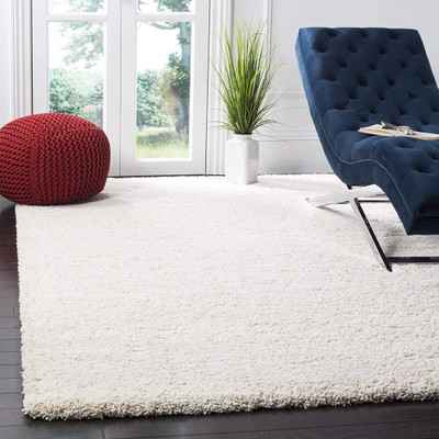 HR CARPET White Polyester Carpet(4 ft.,  X 6 ft., Rectangle)