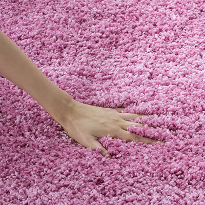 Acarpet Pink Polyester Carpet(2 ft,  X 6 ft, Rectangle)