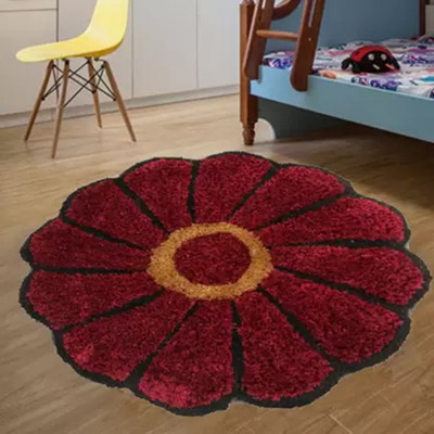 Geeta Enterprise Polyester Door Mat(Maroon, Medium)