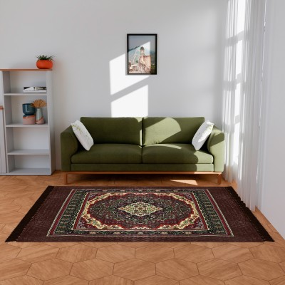 HOMESTIC Brown Velvet Carpet(200 cm,  X 230 cm, Rectangle)