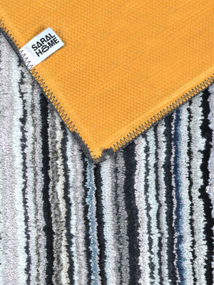 Saral Home Grey Polyester Carpet(150 cm,  X 210 cm, Rectangle)