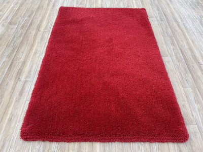 TAHNOORCARPET Red Polyester Carpet(90 cm,  X 150 cm, Rectangle)