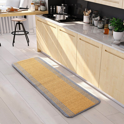 Saral Home Gold Polypropylene Runner(40 cm,  X 120 cm, Rectangle)