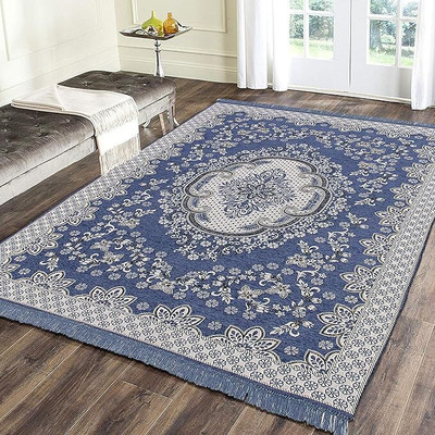RADECOR Grey Chenille Carpet(152 cm,  X 213 cm, Rectangle)