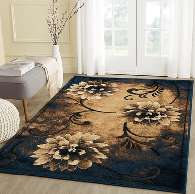 Samjeeda Handloom carpets Multicolor Silk Carpet(5 ft,  X 7 ft, Rectangle)