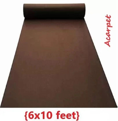 Acarpet 6 ft  X 10 ft Synthetic Carpet(Rectangle, Brown)