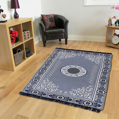 Cotton Bolls Textiles Grey Chenille Carpet(5 cm,  X 6 cm, Rectangle)