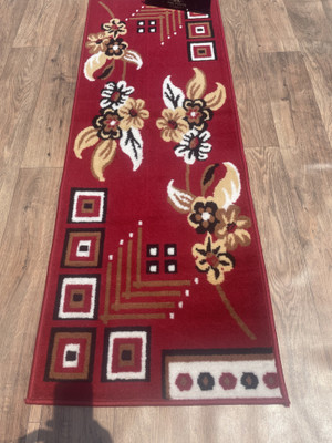 Shag Weaving Red Acrylic Carpet(1.8 ft,  X 4.9 ft, Rectangle)