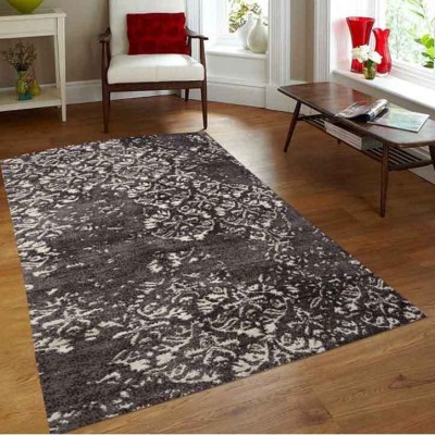 The Home Talk Multicolor Polyester Carpet(4 ft,  X 6 ft, Square)