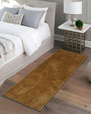 GRHAMOY Brown Polyester Runner(60 cm,  X 150 cm, Rectangle)