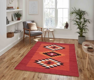 Prashia Collection Red Wool Carpet(140 cm,  X 200 cm, Rectangle)