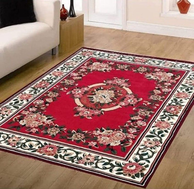 IP FASHION 155 cm  X 200 cm Polyester Carpet(Rectangle, Red)