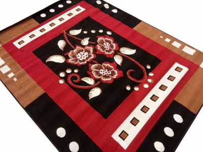 HASSANCARPETS 5 cm  X 7 cm Acrylic Carpet(Rectangle, Multicolor)