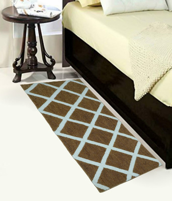 Woolpik Grey Polyester Runner(2 cm,  X 10 cm, Rectangle)