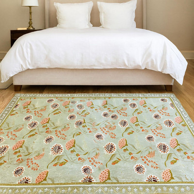 LUXE HOME INTERNATIONAL Multicolor Polyester Carpet(150 cm,  X 210 cm, Rectangle)