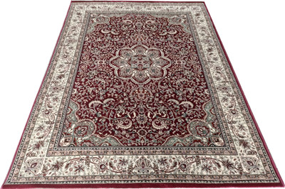 Shag Weaving Maroon Viscose Runner(2 ft,  X 6 ft, Rectangle)