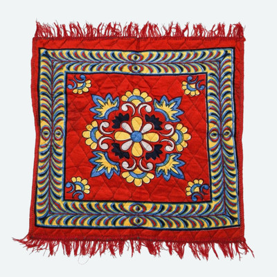 V.R.ENTERPRISES Red Velvet Carpet(60.5 cm,  X 60.5 cm, Square)