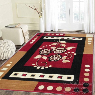imra carpet Red Polyester Area Rug(4 ft,  X 6 ft, Rectangle)