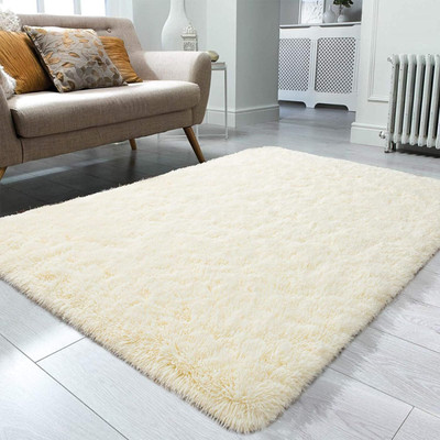 KAYNAT CARPET Beige Polyester Carpet(90 cm,  X 150 cm, Rectangle)