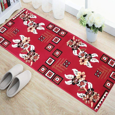 BhCarpets Red Acrylic Runner(2 ft,  X 5 ft, Rectangle)