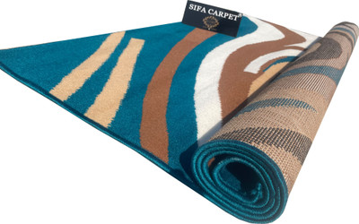 AyanCarpets Blue, Multicolor Silk Carpet(5 ft,  X 7 ft, Rectangle)